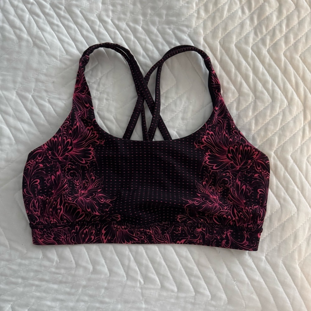 Lululemon Energy Bra Infinity Energy Bra Glossy Black